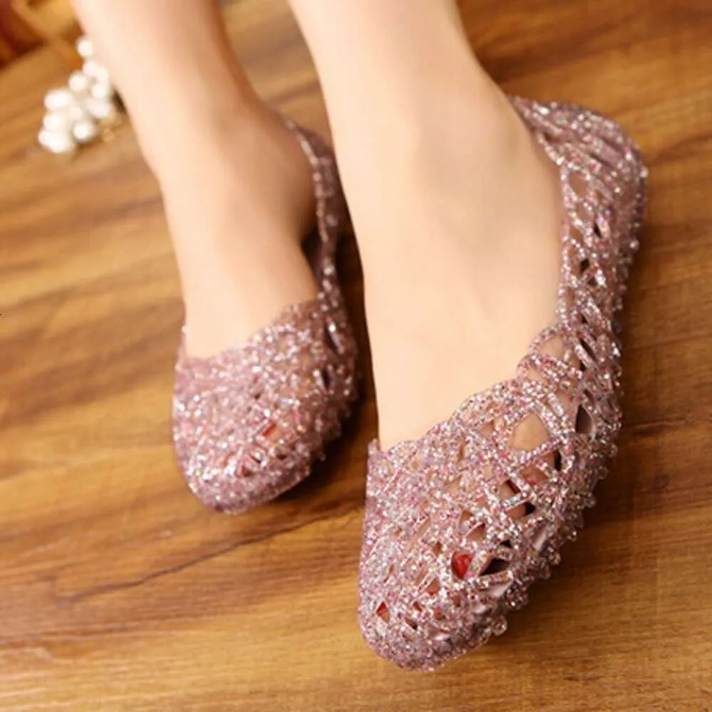 Clear plastic flat shoes shop