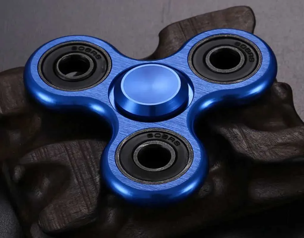 Blue metal fidget spinner sales