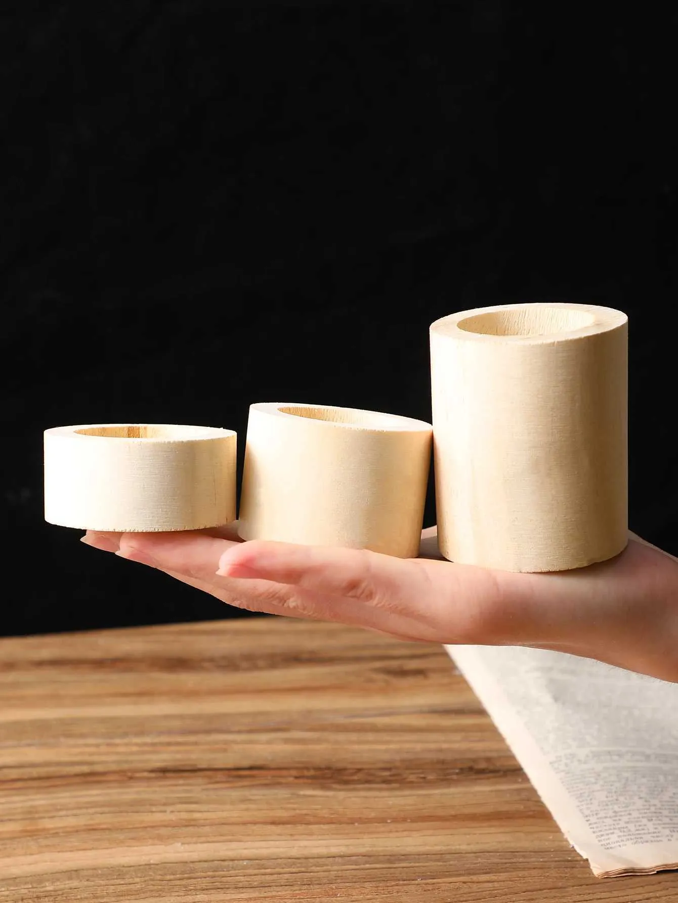 DHgate.com:Rustic Burlywood Vintage Wooden Candle Holder Set DHgate.com:Rustic Burlywood Vintage Wooden Candle Holder Set