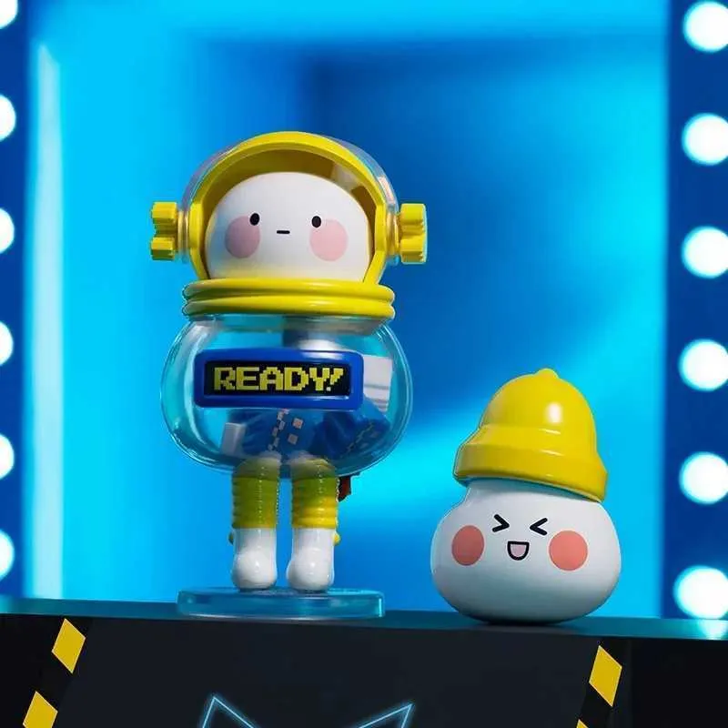 POPMART BOBO & COCO パックマン コラボ WIN POP MART BOBO & COCO PAC MAN Space Series Blind Box Figure