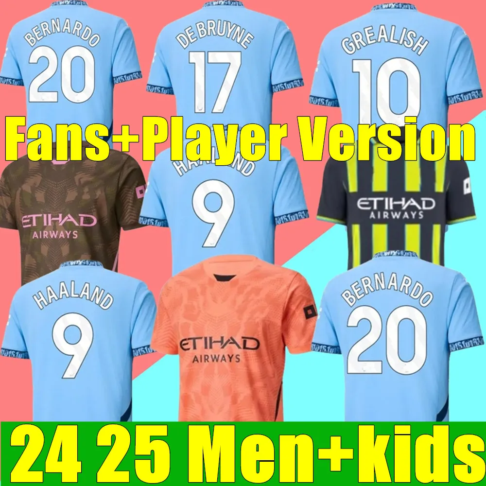 23 24サッカージャージHaaland de Bruyne Phillips Mans Cities Grealish Ferran Mahrez Foden Bernardo Joao Cancelo