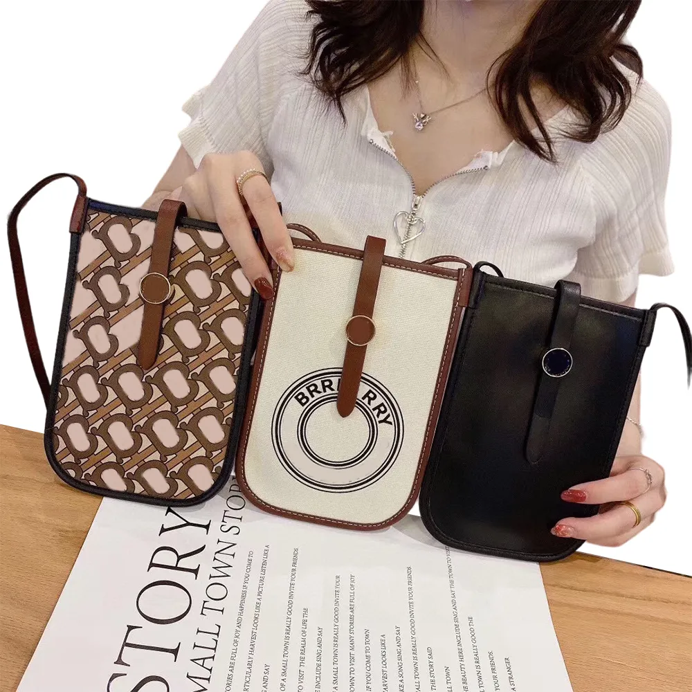 Canvas And Leather Patchwork Crossbody Mobile Phone Phone Crossbody Bag With Card Slot Holder And Coin Purse Designer Handbag For Men And Women Fashionable England Wallets HZ4471 From Designerbag 998 ...