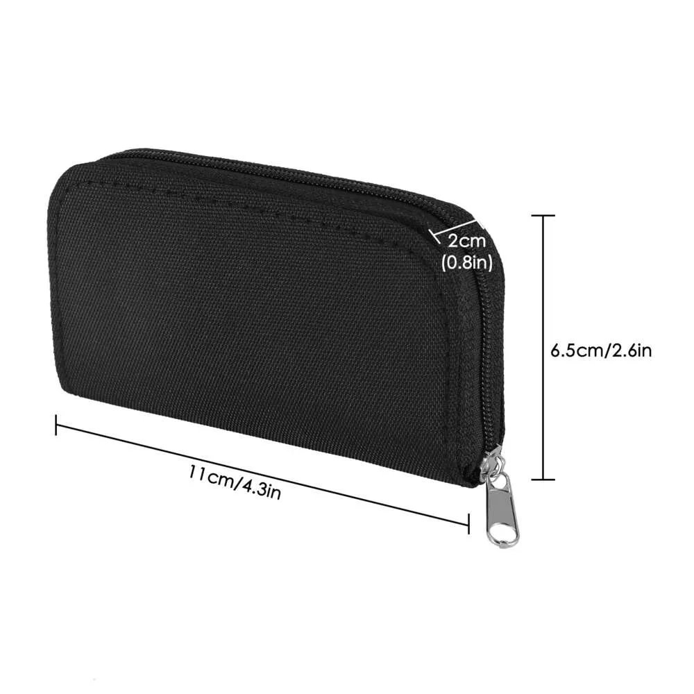 ZYElroy Custodia Porta Schede Di Memoria, 22 Slot: 4 CF + 18 SD, Custodia Rigida Imbottita, 11x6,5x2 Cm