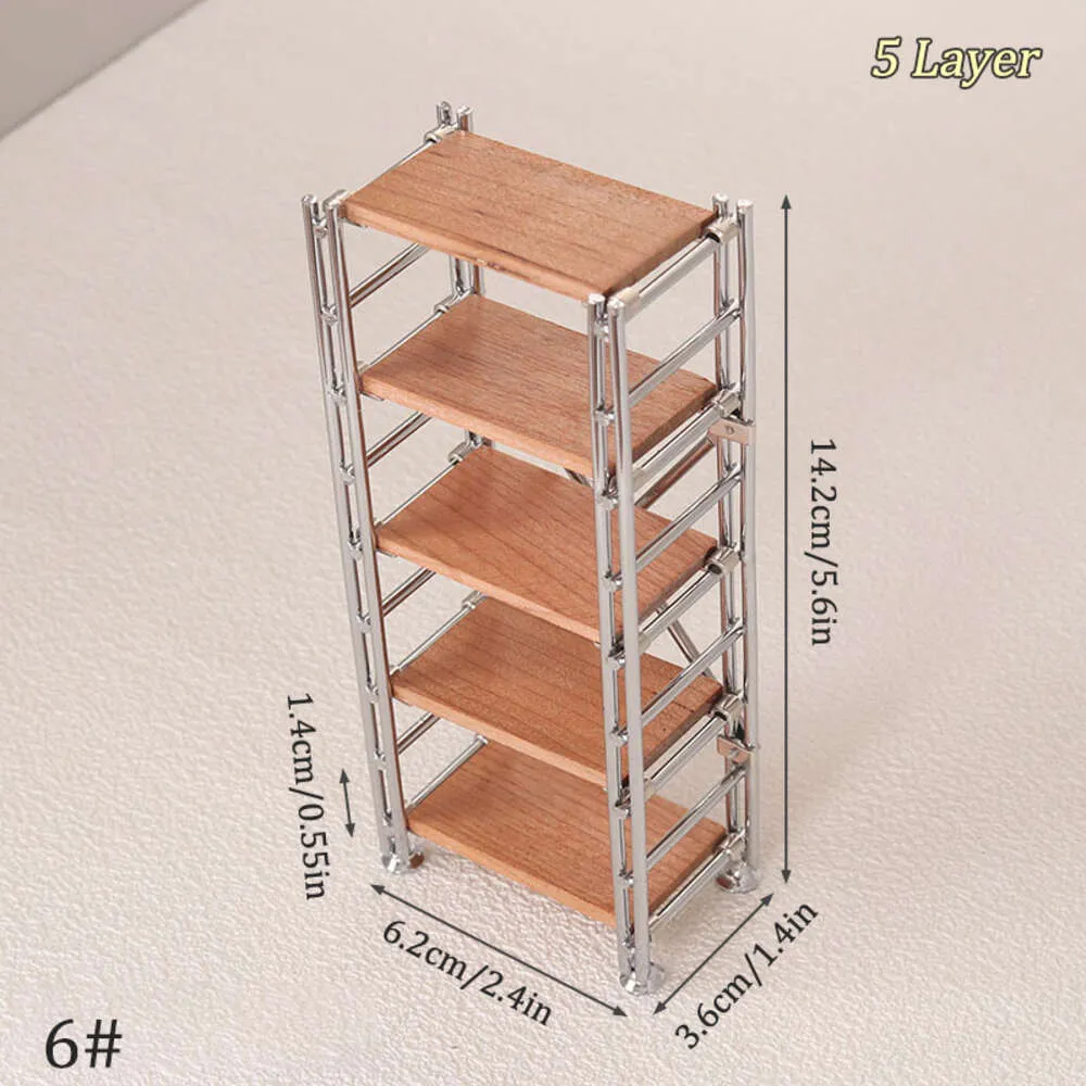 Doll House Bookshelf: Miniature Storage Rack, 1:12 Scale Display