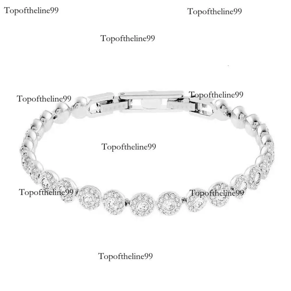 Bracelet de tennis classique pour les femmes colliers en or sier plaqué Blue Blue Austria Crystal Diamond Bracelets Designer Original Edition
