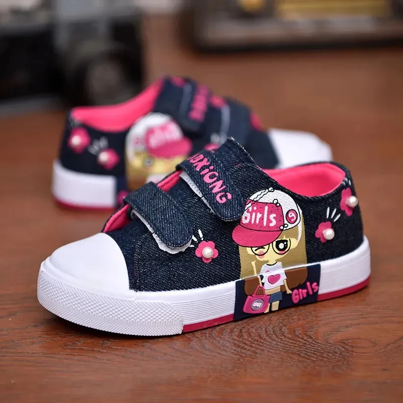 DHgate Colorful Canvas Princess Sneakers Breathable Summer Kids Shoes for Girls Baby Kids Maternity