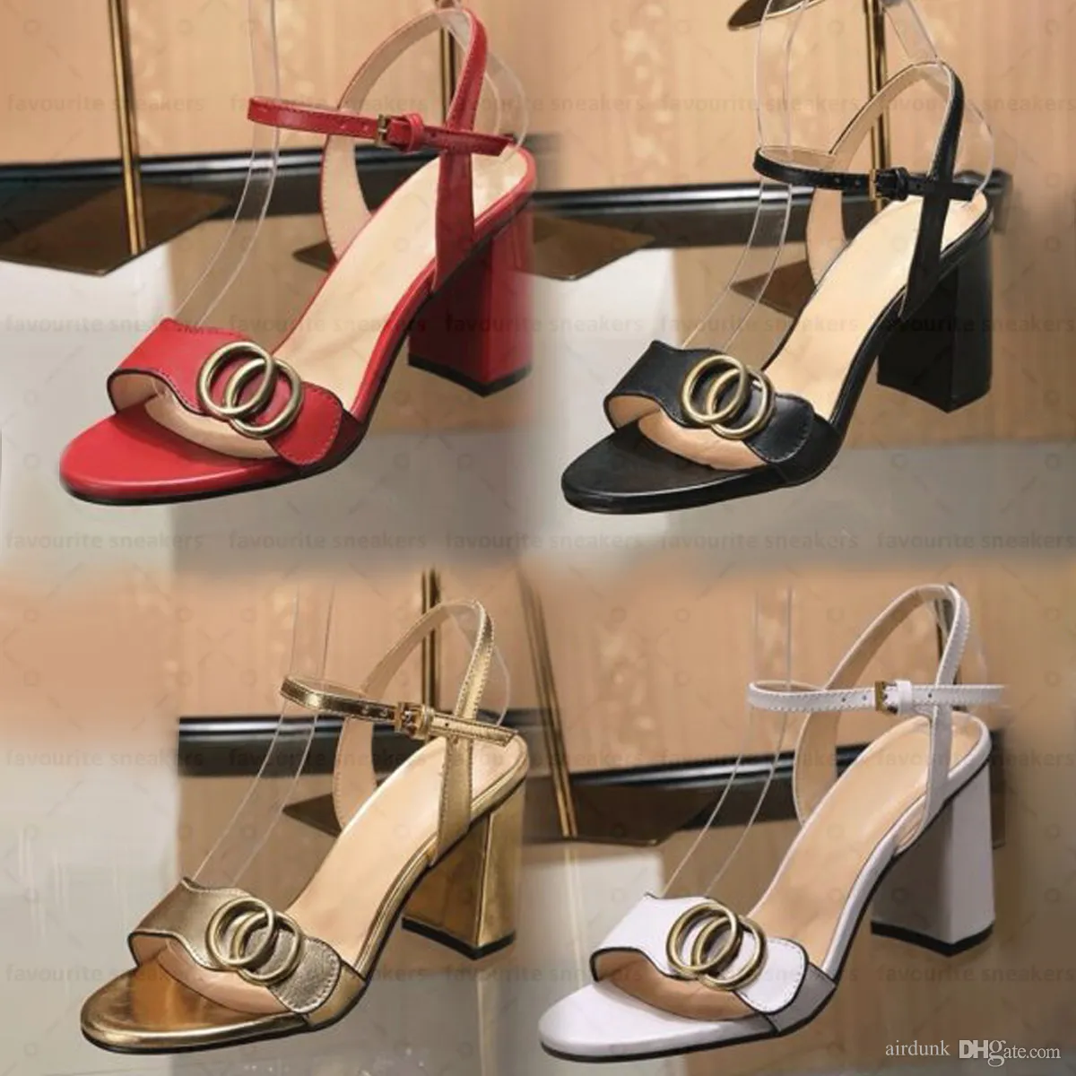 Buckle sandals heels on sale