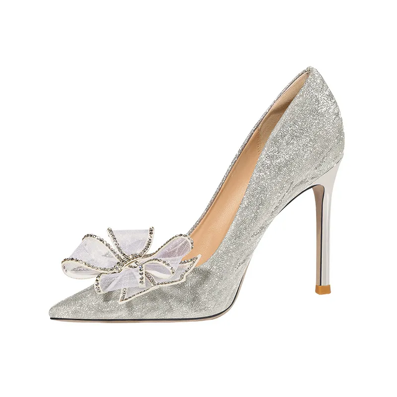 Tacones Altos De Lentejuelas Para Fiestas De Bodas |4 10 Cm |En