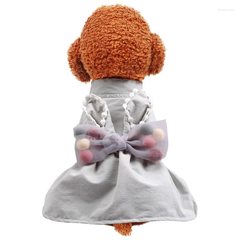 Vestido pomeraniano de roupas de cachorro roupas de gato de gato primavera outono de inverno roupas de estimação saia princesa yorkshire poodle bichon schnauze traje xs