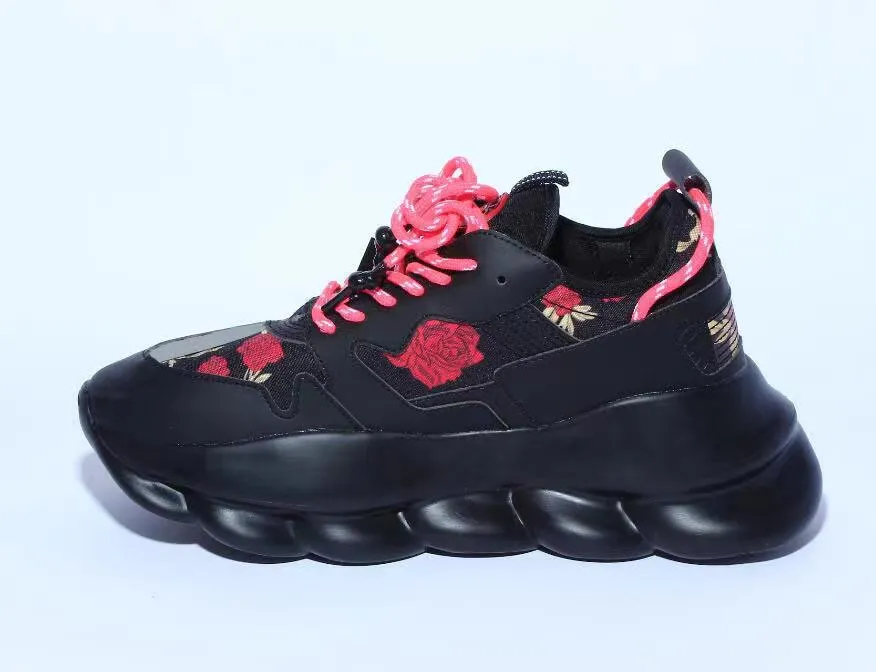 DHgate Chain Reaction Casual Shoes Reflective Italy Designer Multicolor Suede Platform Sneakers Shoes Accessories