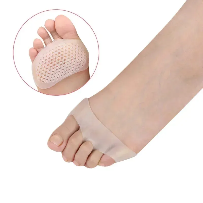 2024 2 piezas de silicona almohadillas metatarsianas para el dedo del pie alivio alivio almohadillas ortóticas masajes de pie plantillas de los calcetines delantero herramienta de cuidado del pie para almohadillas separadoras