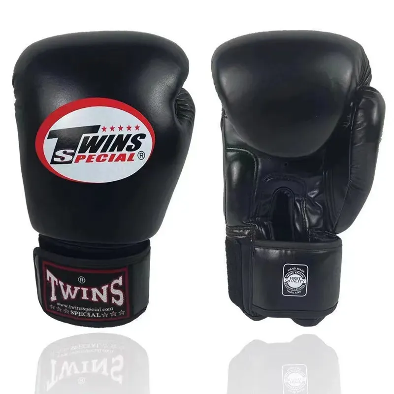 Gants De Boxe Muay Thai En Cuir - Entraînement, Sparring, MMA - Taille M, Bleu, 12 Oz