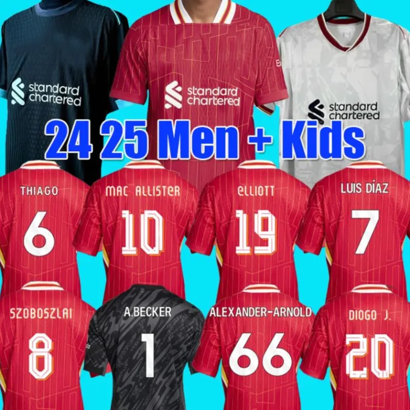 24 25 The Redmohamed Salah Darwin Nunez Home Away Men Soccer Jersey Dominik Szoboszlai Andy Robertson Alisson Becker Joez Joel Matip Curtis Jones Kit