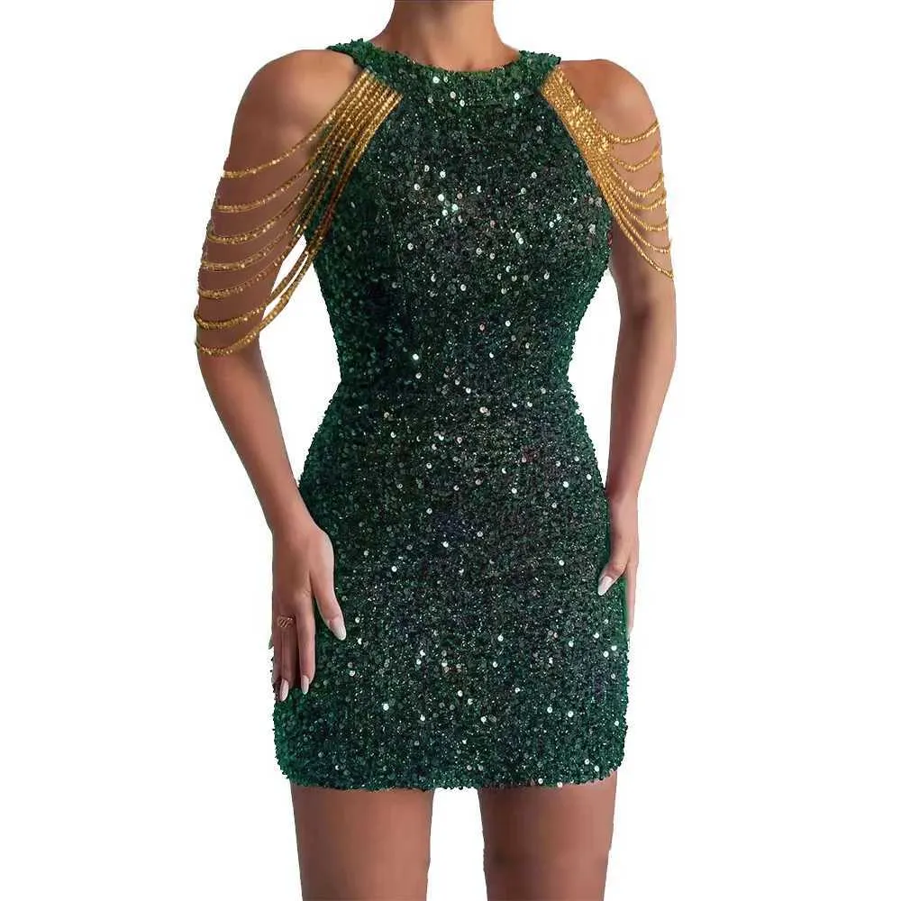 green emerald velvet dress Hell Bunny Patti 40's Pinafore Swing Dress Green main image 0