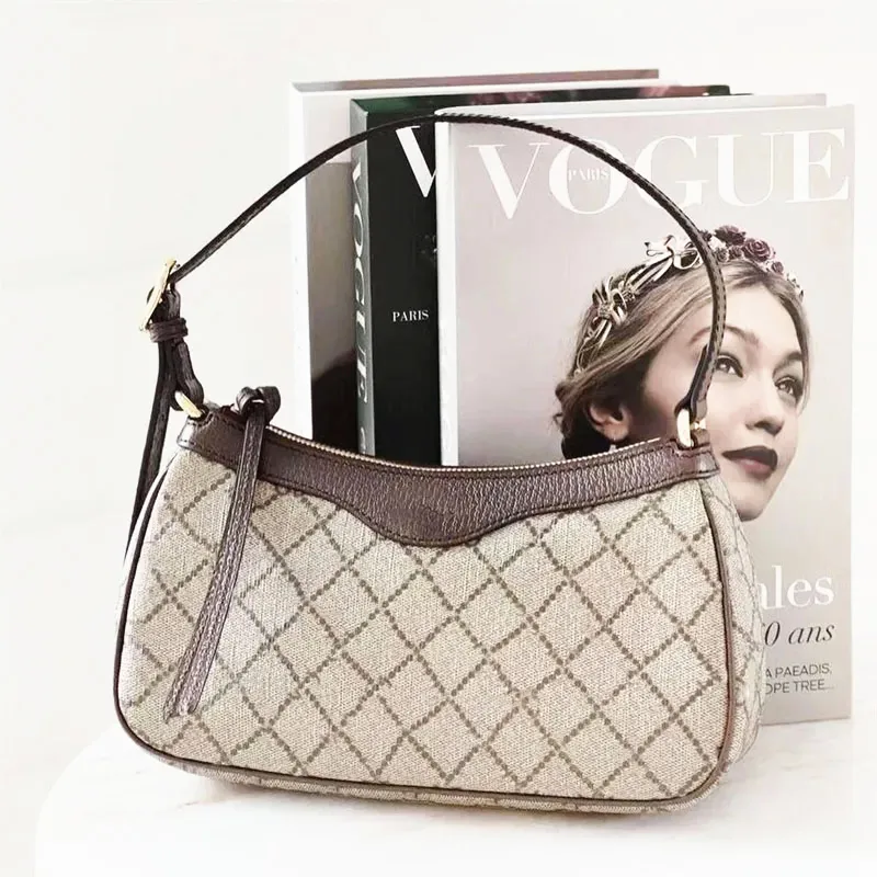 2024 Designer Crescent Moon Shoulder leather shoulder bag Leather Crossbody with Floral Design for Women and Men