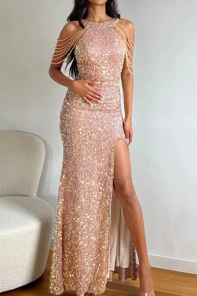 YIDINGZS Off Shoulder Gold Sequin Beading Knee-Length Party Dress for Women from Dhgate Runway Dresses - price 24.14 YIDINGZS Off Shoulder Gold Sequin Beading Knee-Length Party Dress for Women from Dhgate Runway Dresses - price 24.14