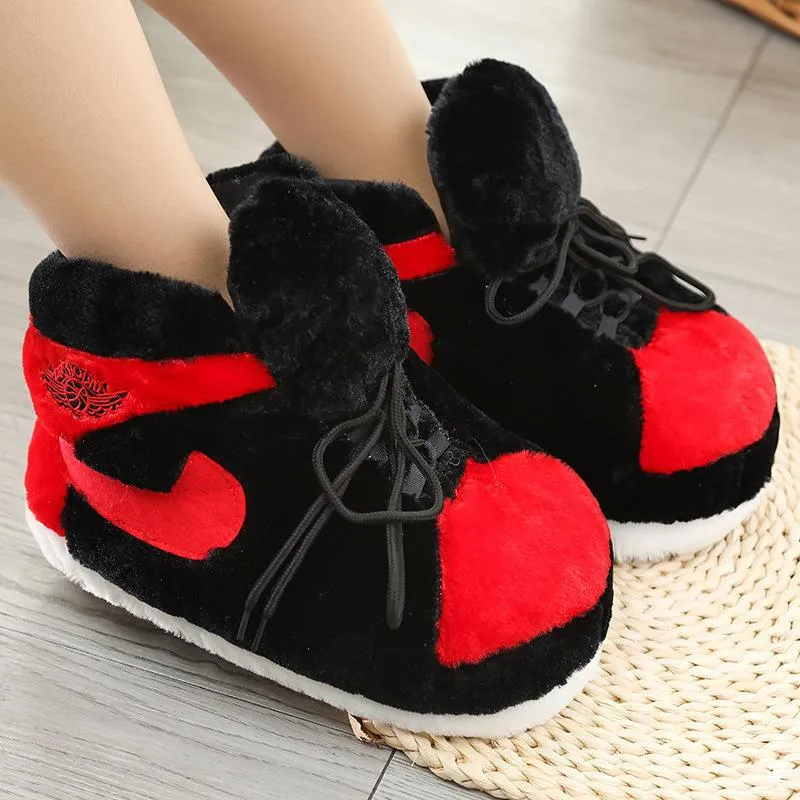DHgate Cozy Sneaker Slippers Plush Winter Slippers Unisex Indoor Shoes Home Garden