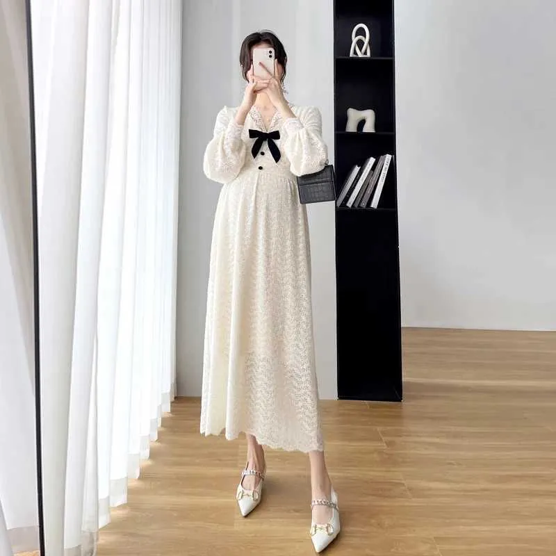 white christmas dresses Shirred Floral Maternity Sun Dress - Shoulder Tie main image 1