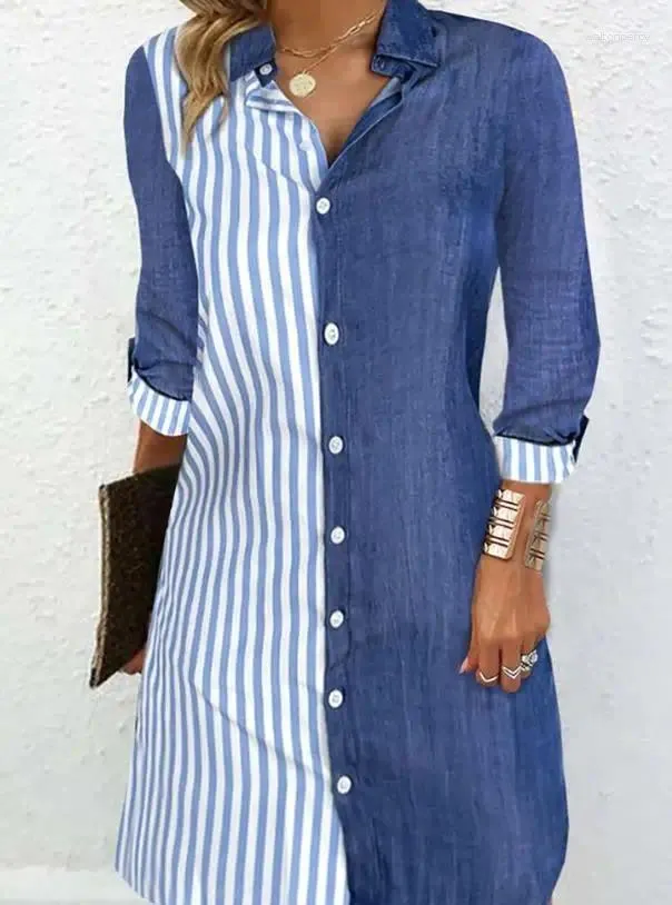 Ladies Color Block Dresses Womens A Line Mini... From Julia_dress, $33.41  In Bulk | DHgate.Com