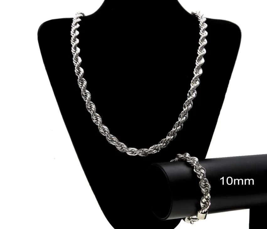 Mens Trendy Hip Hop Jewelry Set High Polished Chain Necklace And ...