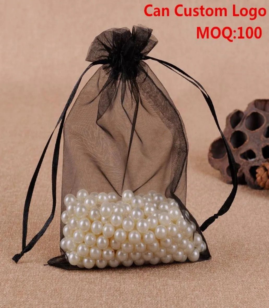 Entier 100pcslot 15x20cm Bolsas Bolsas Regalo Saquinho de Organza Embalagem Bolsas de Organza Saco de Tule Pochette Tulle Bonb5201521