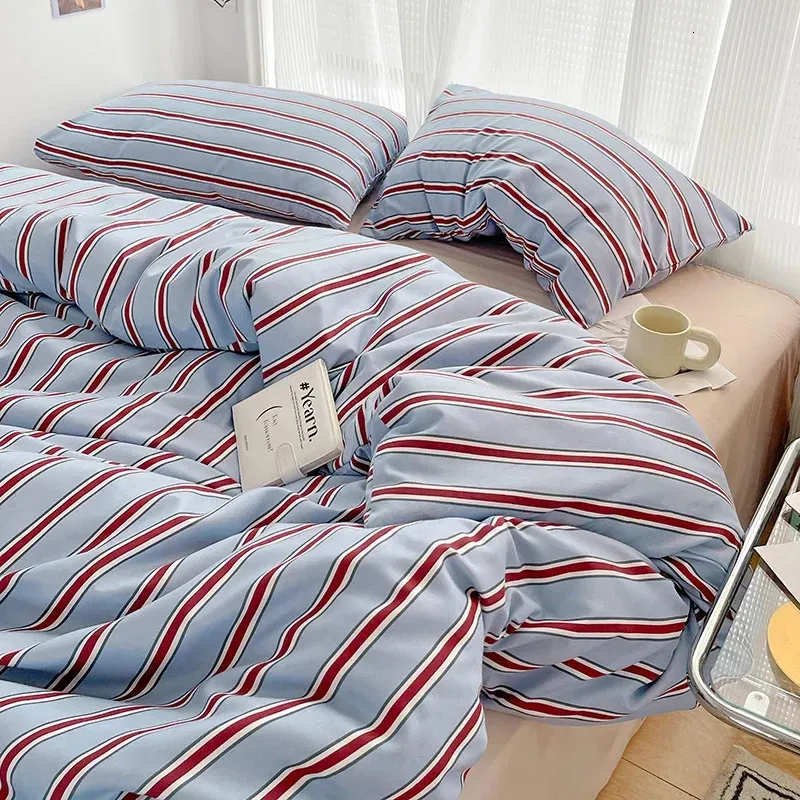 Nordic Sling Bed 150 Bedding Sets Stripes Duvet Cover... From ...
