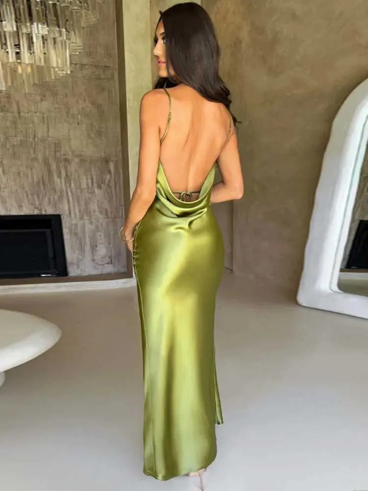 princess polly baby blue dress Ivy Print Halter Backless Maxi Dress in Leopard, Women's Halter Neck Backless Maxi Dress, Print Evening Gown, Sleeveless Formal Dress for Women, SOERA main image 0