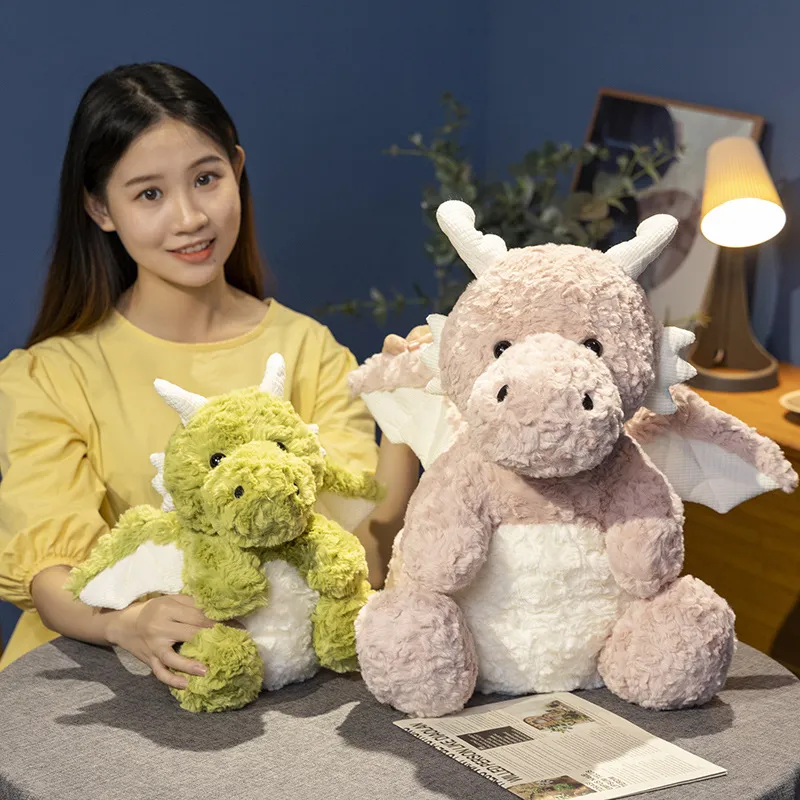 Green Flying Dragon Plush Toy Cute Cartoon Sitting Dragon Dinosaur Stuffed Unicorn Toy For Kids Soft And Cuddly Gift From Boutiquetoysupplier 19.8 DHgate.Com