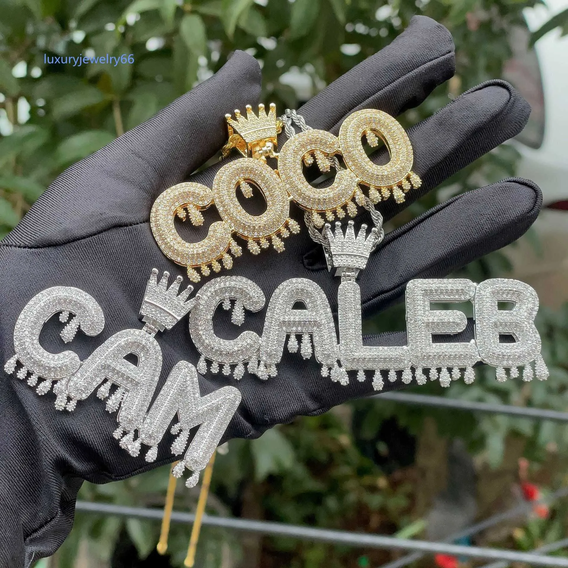 Custom name necklace iced out new arrivals