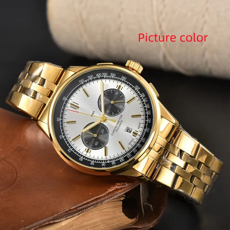 Mens Steel Analog Quartz Wrist Watch with Chronograph