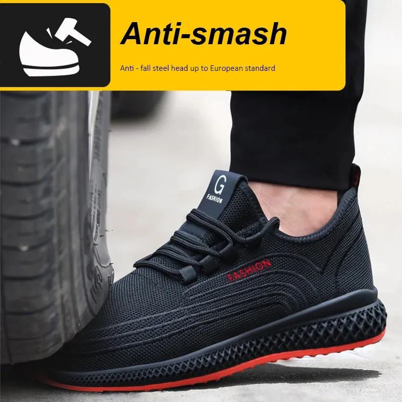 Military grade steel toe air mesh breathable safety shoes 2025