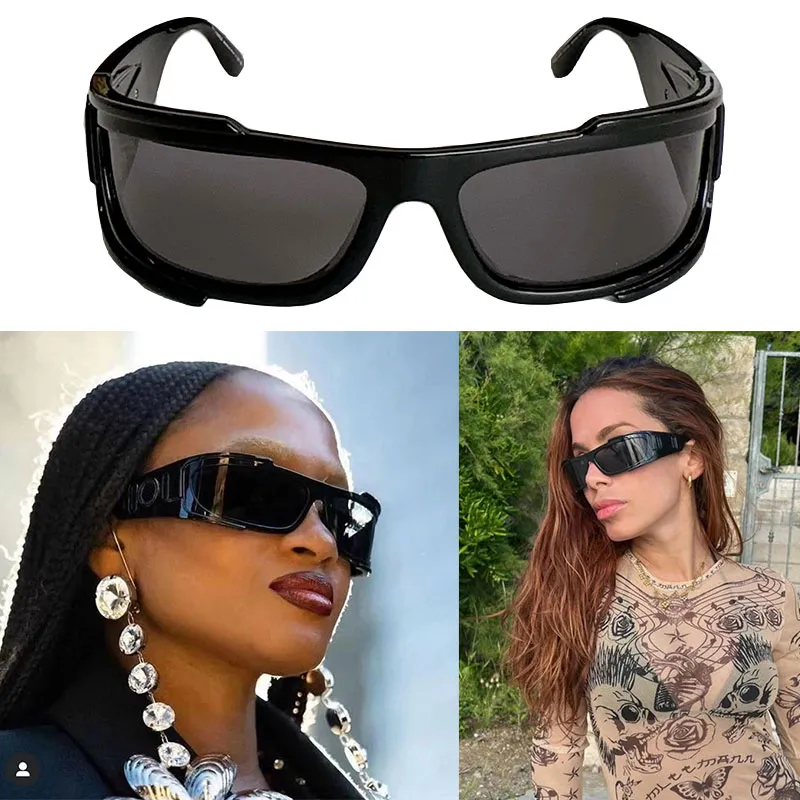 Biggie Slide 2000s Sunglasses For Women Black Temple Frame With Black Lens Fashionable And Casual Perfect For Beach Vacation Includes Box From Supermansunglasses23 42.81 DHgate.Com