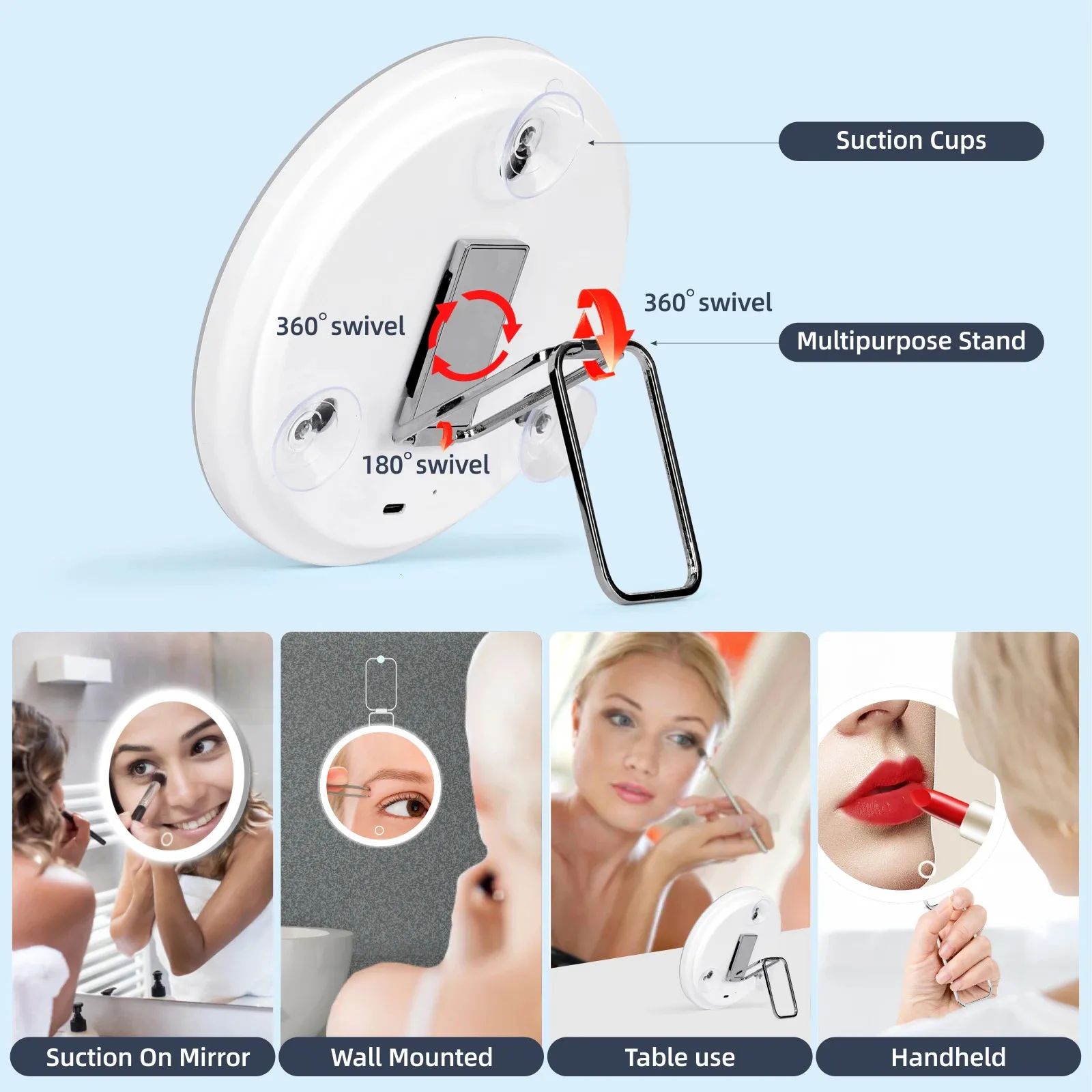 5x magnifying mirror with suction cups online