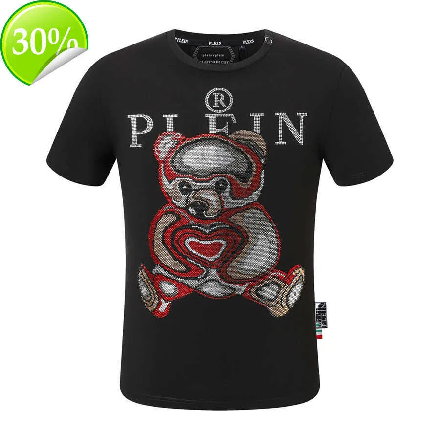 Magliette Da Uomo Pleinxplein Pp Da Uomo Design Originale Camicia Estiva T Shirt Plein Cotone Rhinestone Maniche Corta e Bianco Nero Da 9 69 DHgate