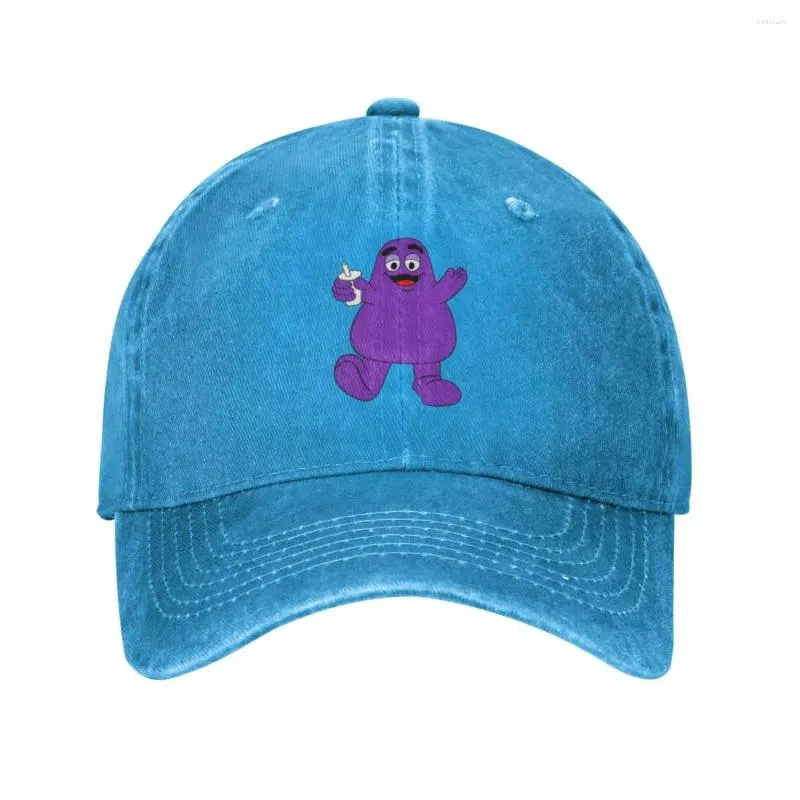 McDonald's Basecap Grimace - Denim Baseball Cap Mit Verstellbarer Größe