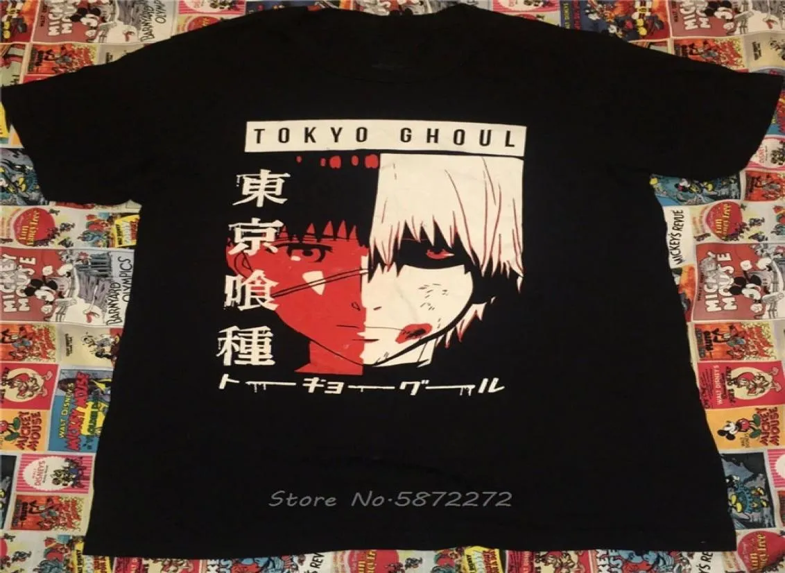 Tokyo Ghoul Anime Manga T Shirt Funimation Kaneki Ken Cartoon Nice Loose Tshirt Men TEE SHIRTS9947047