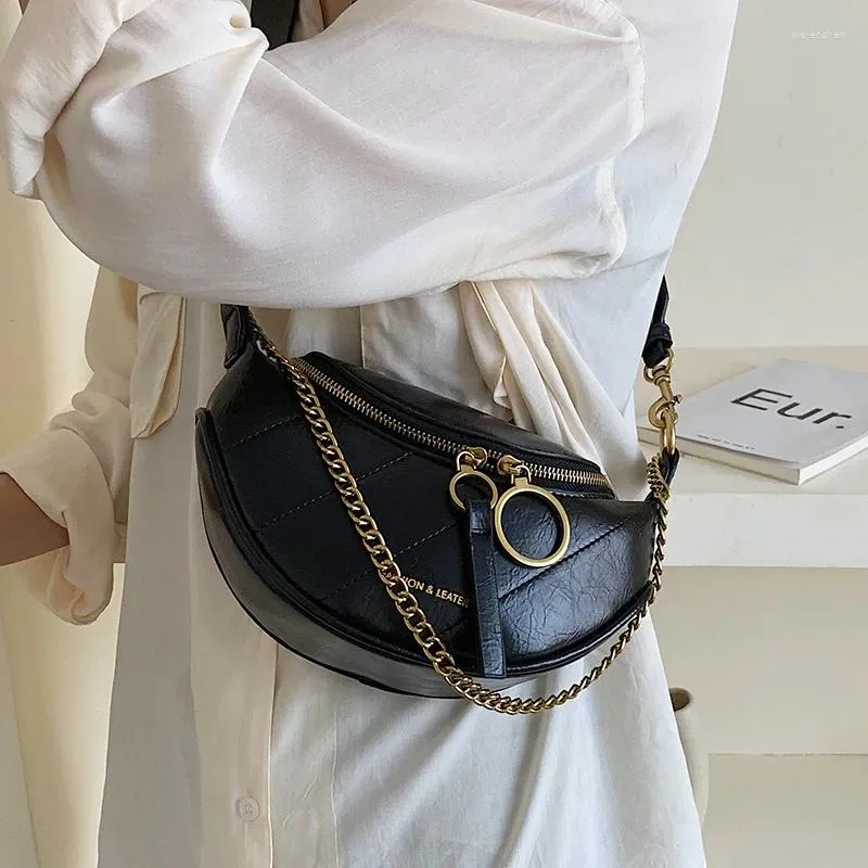 Bag Queenie Fashion PU Leather Chain Small Shoulder Chest Pack Messenger For 2024 Luxury Handbag From Weienshen 15.79 DHgate.Com