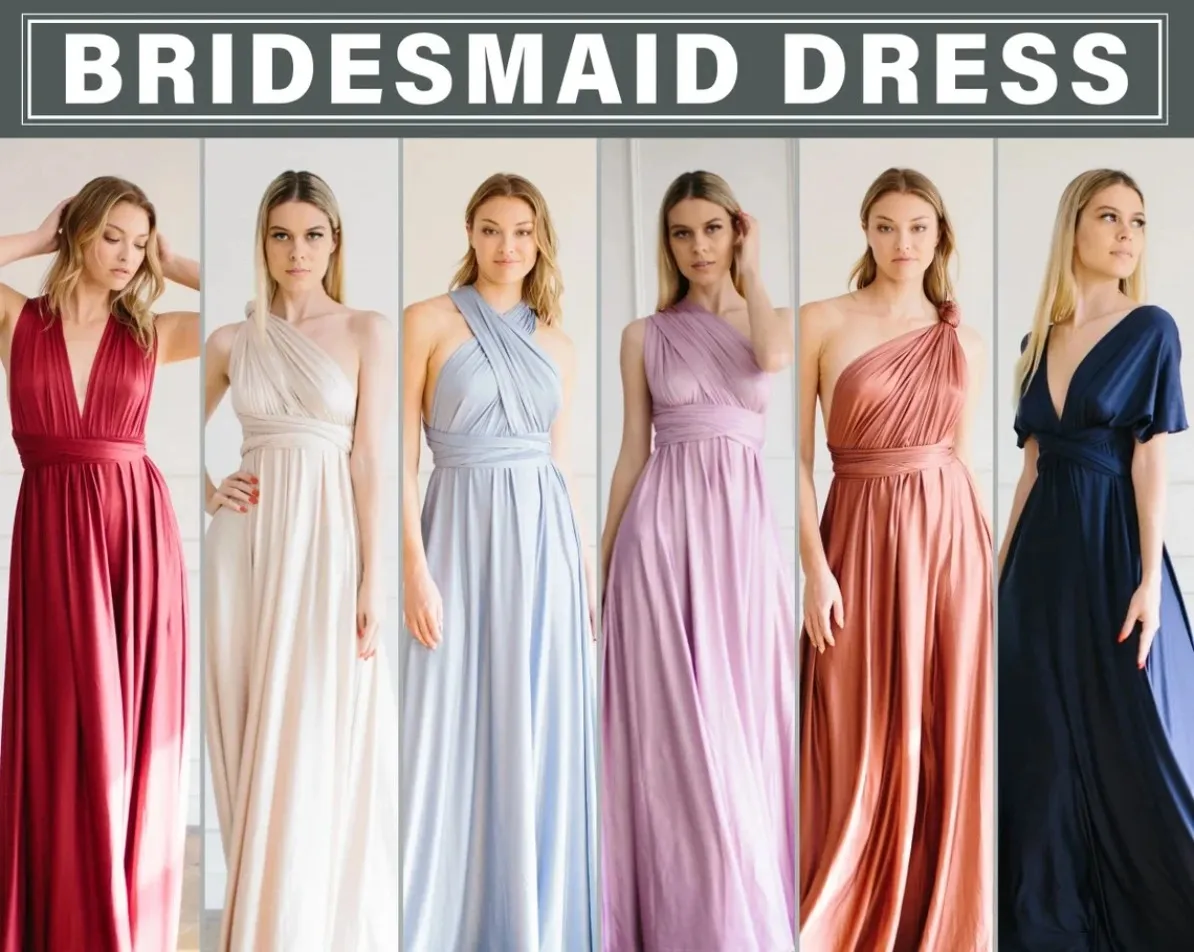 mint pastel green bridesmaid dresses Black Multiway Bridesmaid Dresses Bonnie V-Neck Chiffon Bridesmaid Dre main image 1