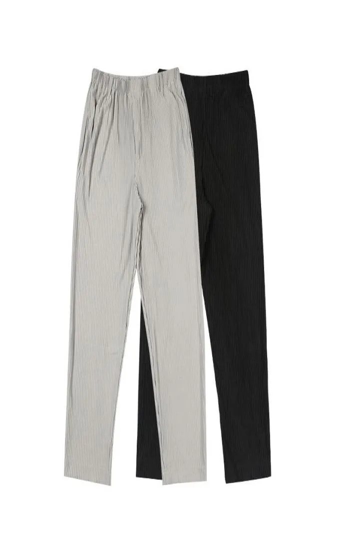 MEN039S PANTY Kolor solidne plisowane homme plisse dresspants mężczyźni kobiety joggery sznurki spodnie sata 5702908