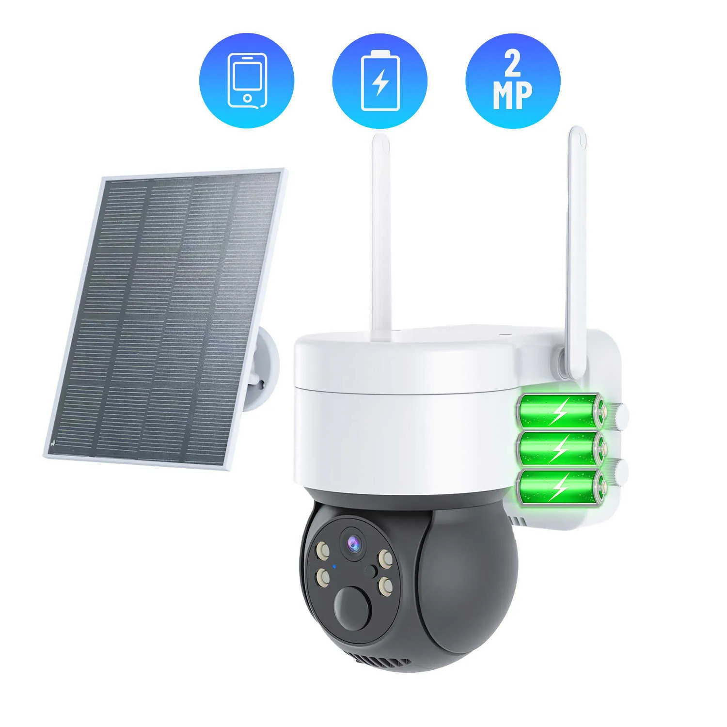 Solar Surveillance Camera Outdoor Outdoor Bezpłatna monitor WIFI BEZPŁATNY MONITORA 240520