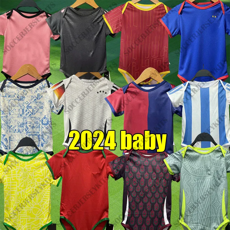 2024 2025 Brazilië Babyvoetballen Jersey Mexico Kinderen voetbalshirts Inter Miami Baby onesie set Portugal baby peuter geschenken Liverp Oolf FC Kids set kits geschenken