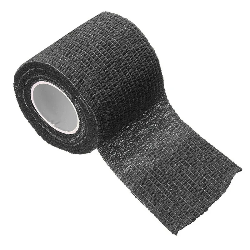 Bandage élastique Auto-adhésif - 5 Cm X 4,5 M - Noir - Pour Genoux, Chevilles, Poignets - Respirant, Hypoallergénique - 11