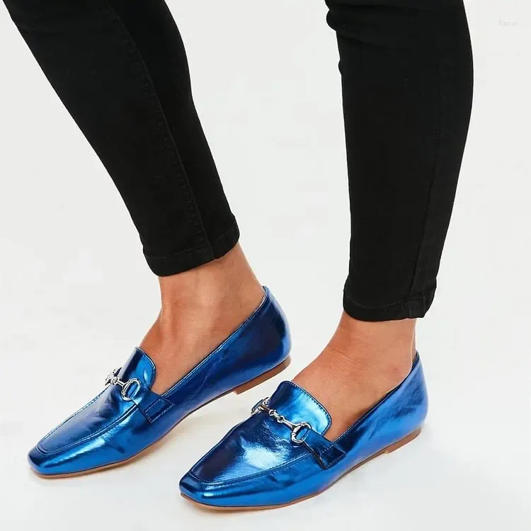 Royal blue flats shoes best sale