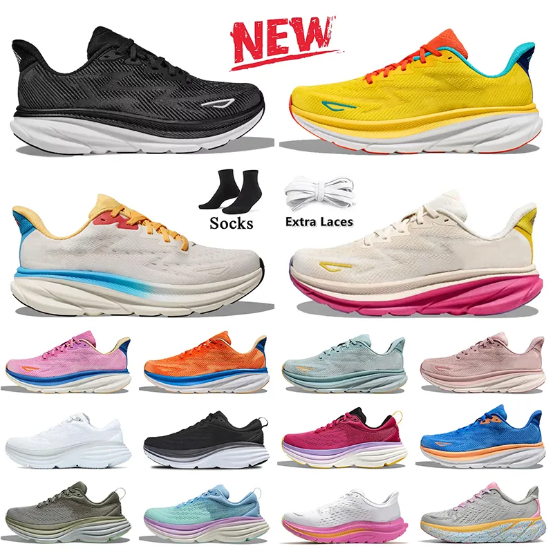2024 modedesigner Clifton 9 8 Running Shoes Women Mens Bondi 8 Kawana Pink White Black Free People Brown Cloud Runners Mesh Jogging Trainers Sport Sneakers