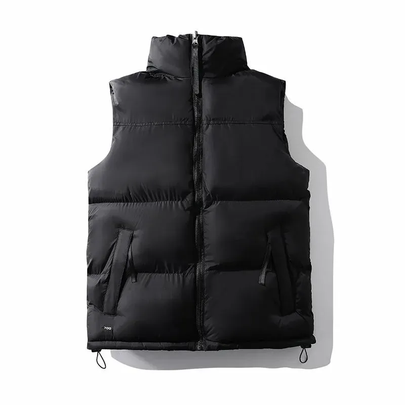 Pufferweste für Herren, Designerweste, Federmaterial, locker, Graphit, Grau, Schwarz und Weiß, Blau, Modetrend_voghion.com
