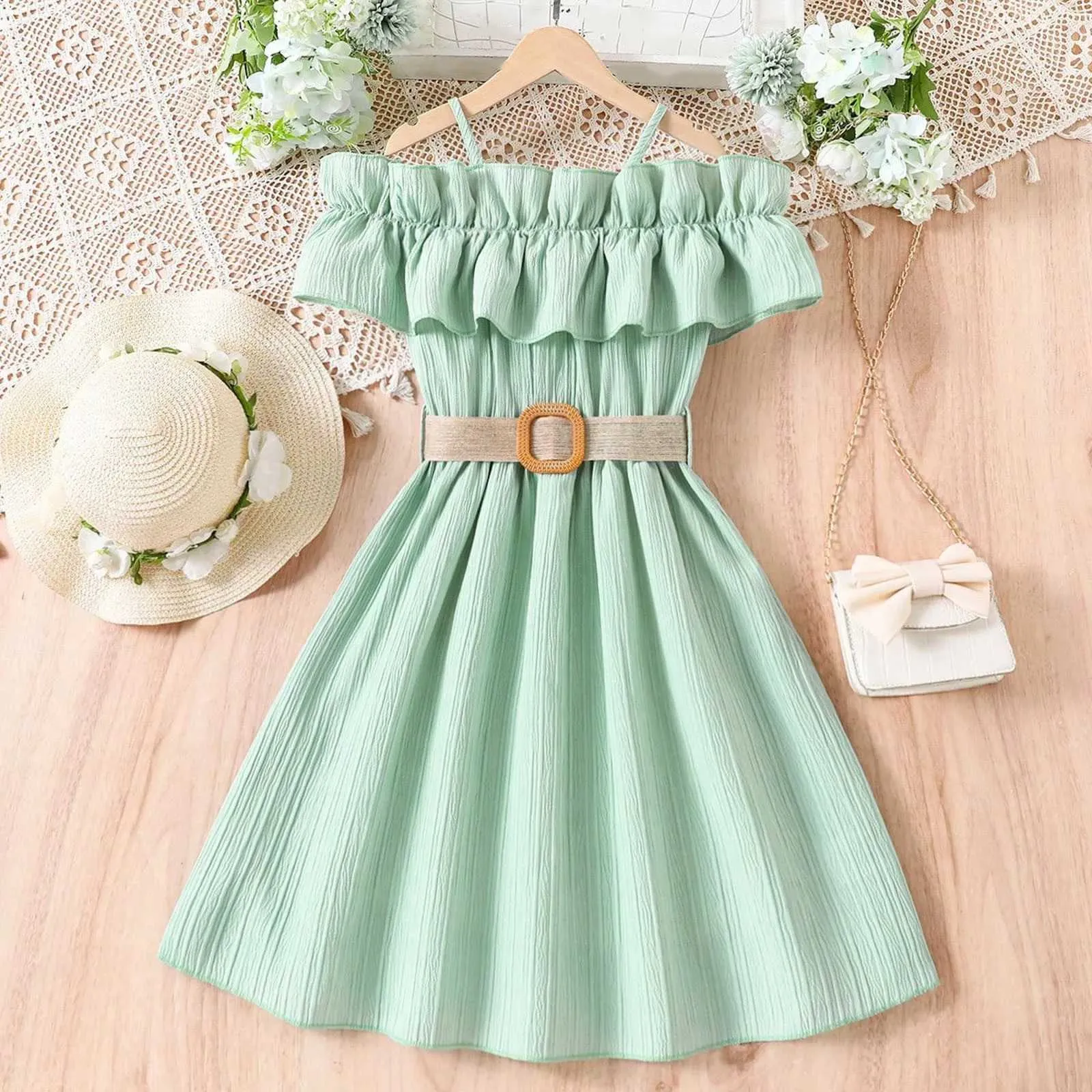 beach dresses for teens Girls Sleeveless Linen Backless Dress 2022 Summer New Casual Cotton And Linen Sundress Teen Girl hang to dry Summer Cute Dresses for Teens
