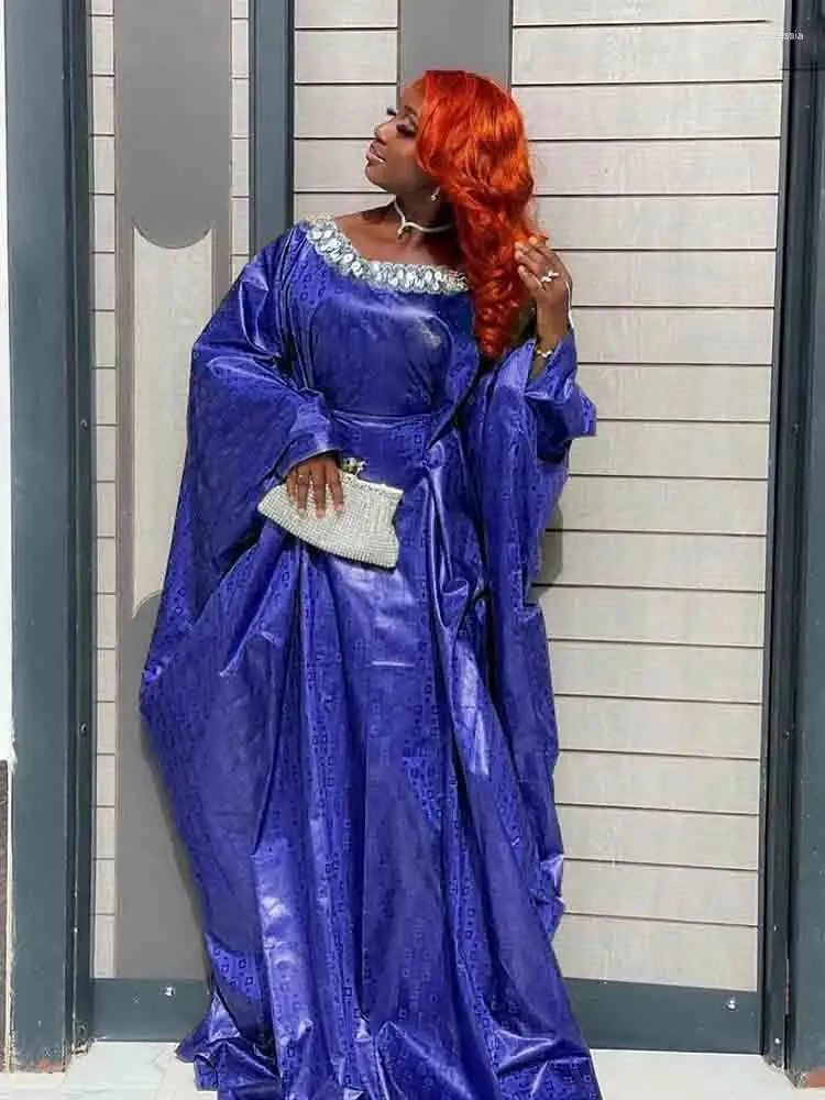 Robe Longue Bazin Lache Vetements Ethniques Elegants Pour Femmes 2024 Mode Du 58 01 DHgate