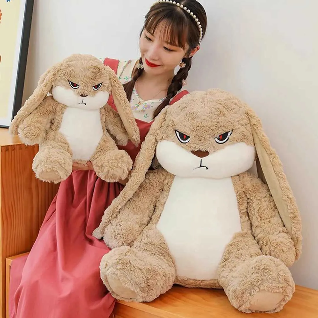 Stuffed Rabbit Long Ears Stuffed Plush Animals Long Ear Bunny Plush Toy Kawaii Bunny Plush Kids ...