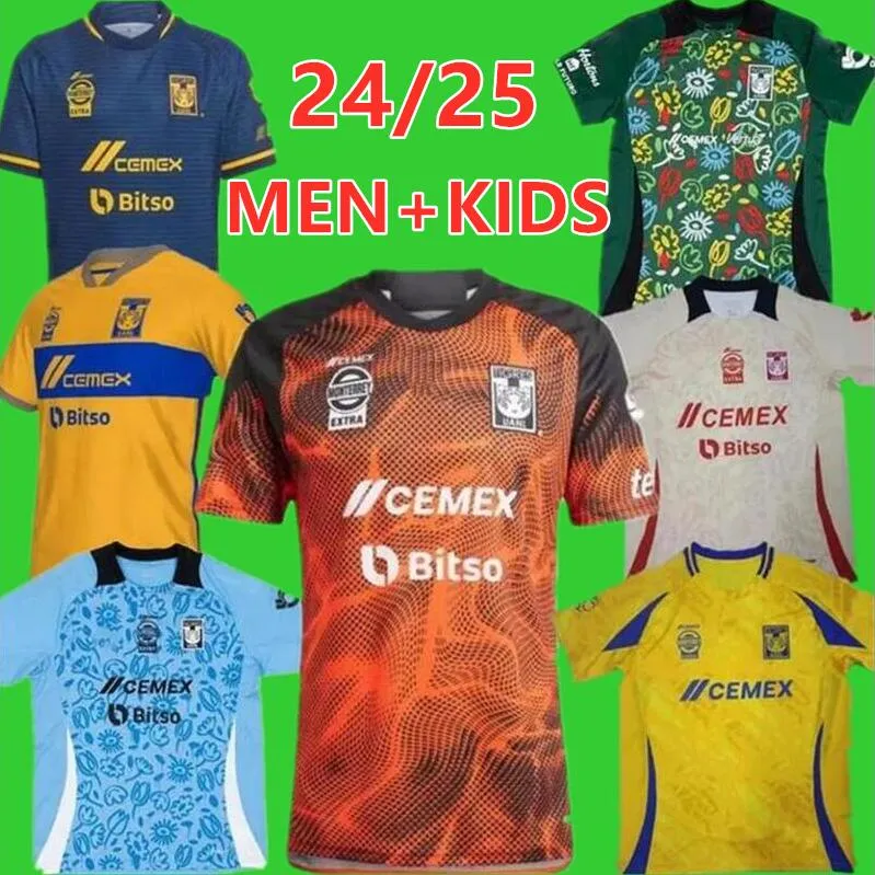 23 24 25 Tigres uanl voetbal jerseys thuis weg derde 3e 2024 2025 Mexico Liga Mx Vargas Aquino Pizarro Nicolas Thauvin Gignac Football Shirts 999