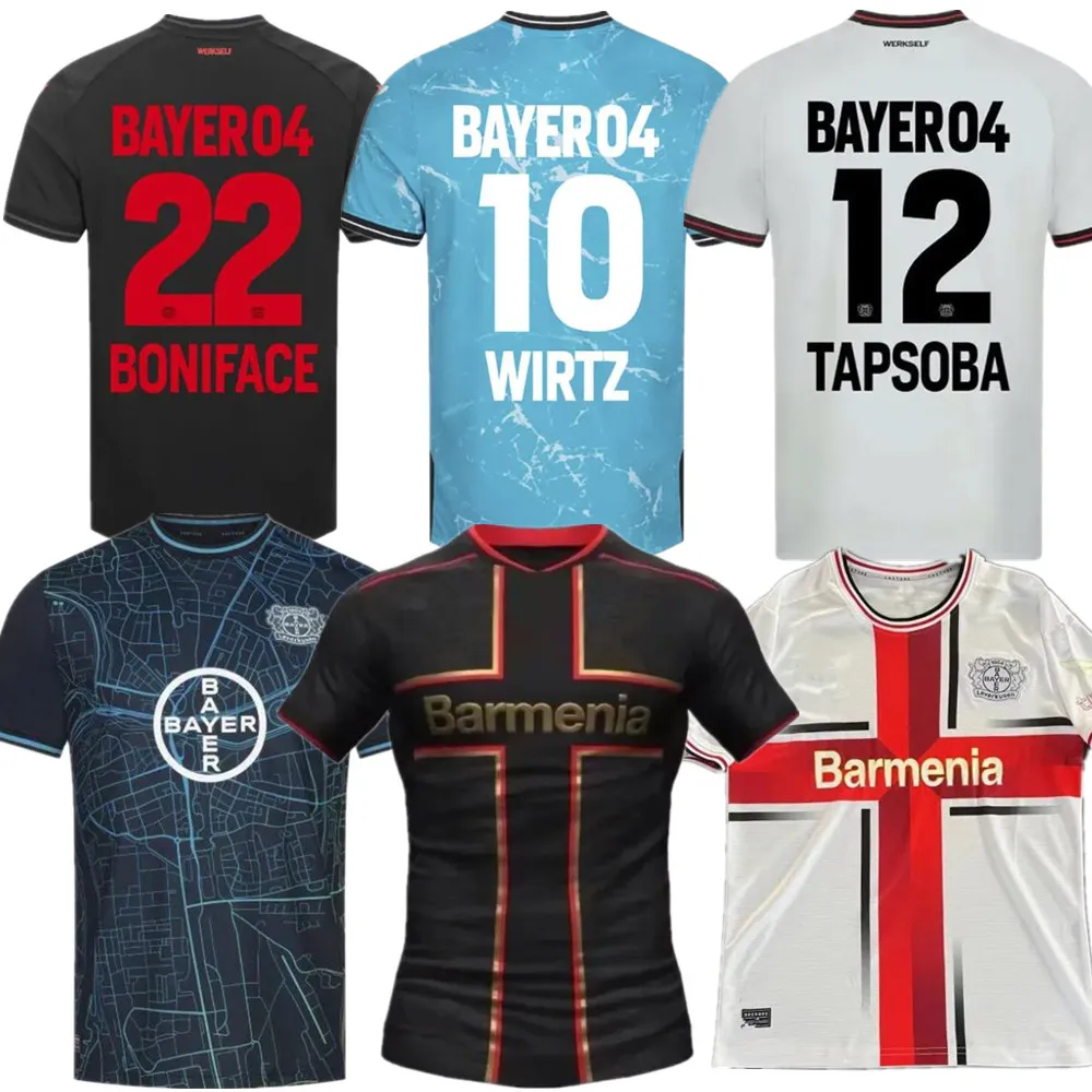 24 25 Bayer 04 Leverkusens Soccer Jerseys Wirtz Boniface Hincapie Tapsoba Hofmann Schick Frimpong Palacios Grimaldo 2023 2024 Mens Football Shirts Home Away 3rd